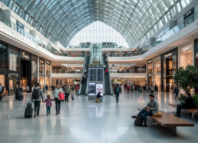 Airports, shopping malls, and public spaces